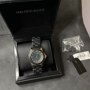 Marc by Marc Jacobs Matte Black & Gold Watch